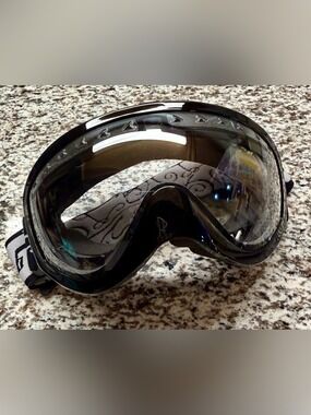 Vintage VG Ski Goggles | Black & White Pattern Strap | Clear Dual Lens | Unisex